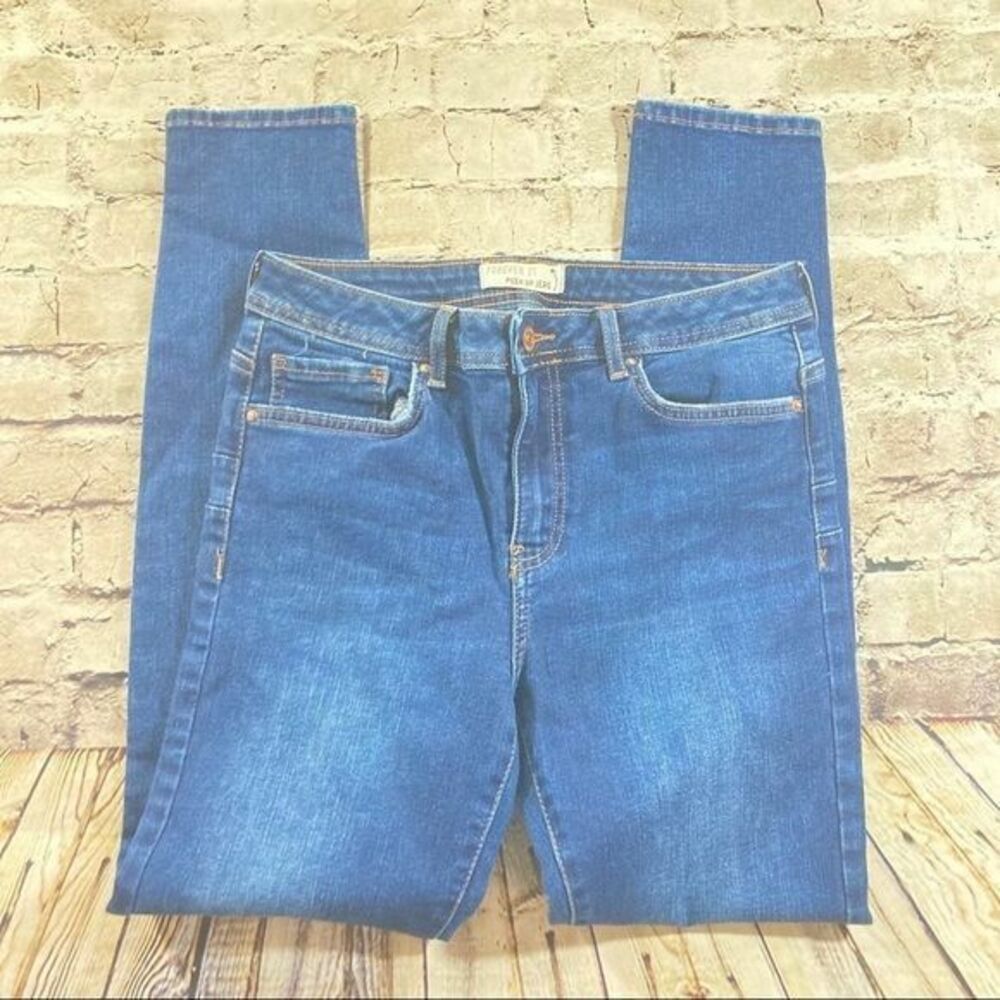 Forever 21 Jeans Womens Sz.28‎ Blue Push-up Medium Wash Denim Rockstar
